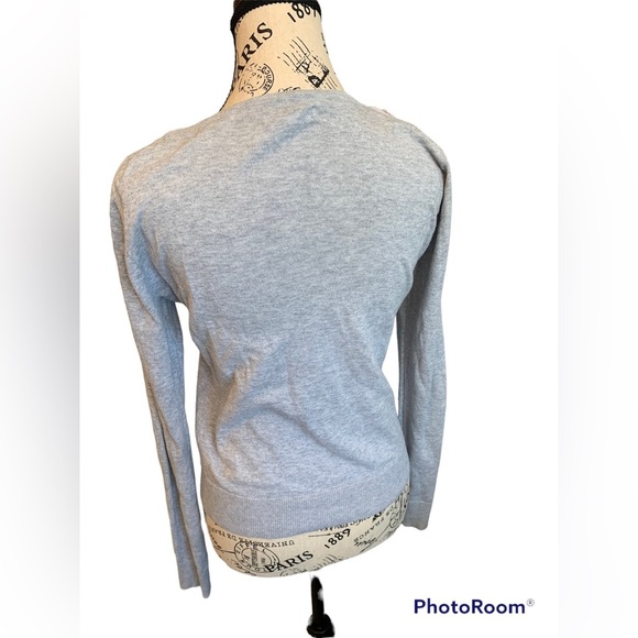 Alfred Sung Pure Grey Ruffle Cardigan - Picture 3 of 7